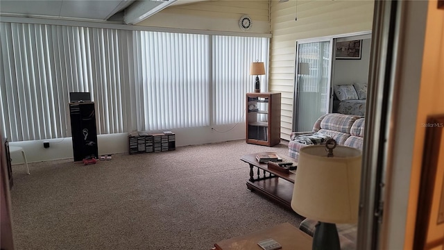 sitting room with carpet