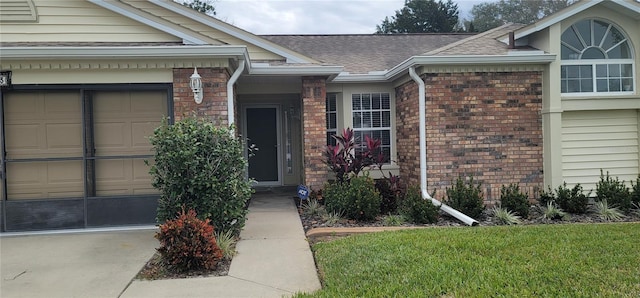 property entrance featuring a garage