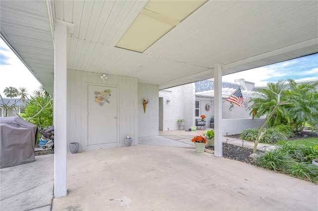 view of patio featuring grilling area