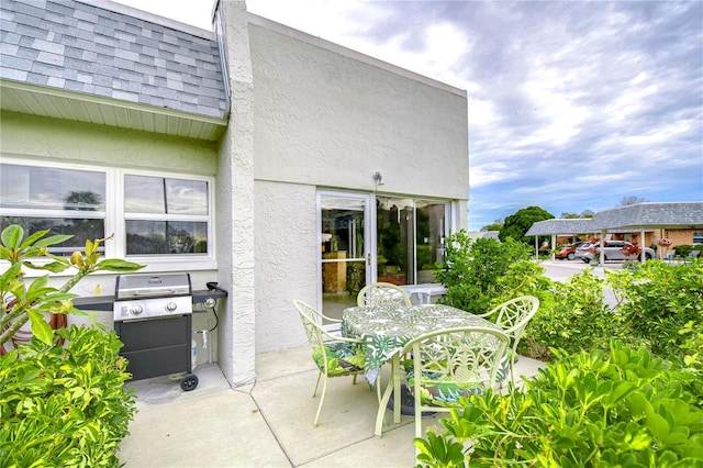 view of patio with grilling area