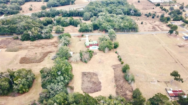 aerial view with a rural view