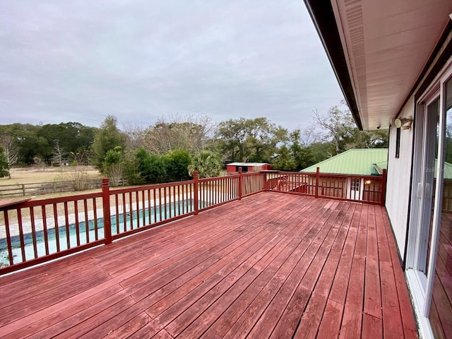 view of wooden terrace