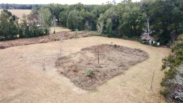 drone / aerial view with a rural view