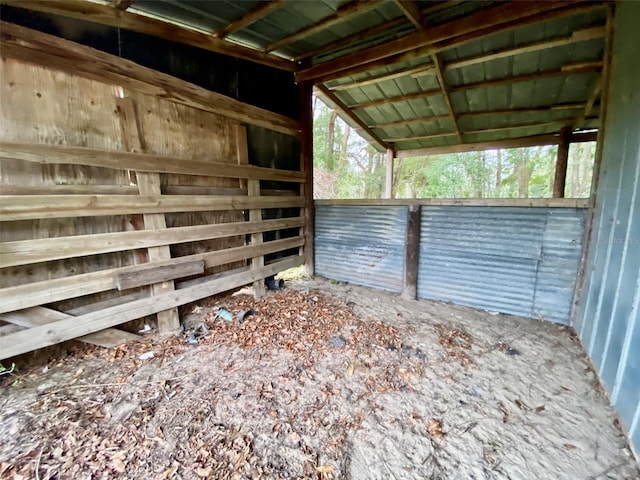 view of horse barn