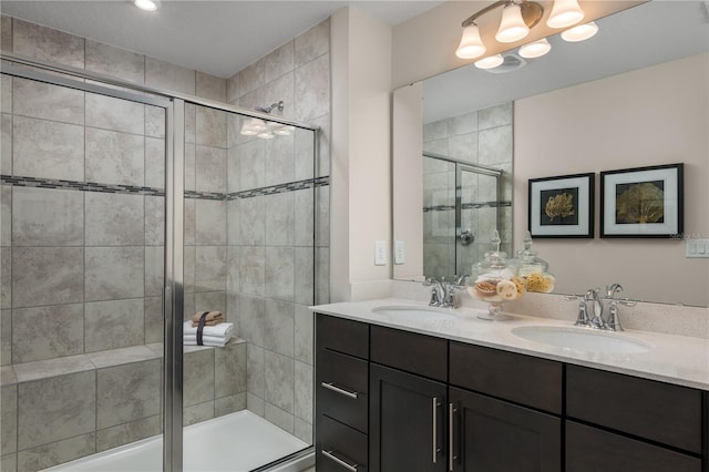 3744 Sky Mountain Aly, Apopka, FL 32712 - bathroom with vanity and a shower with shower door