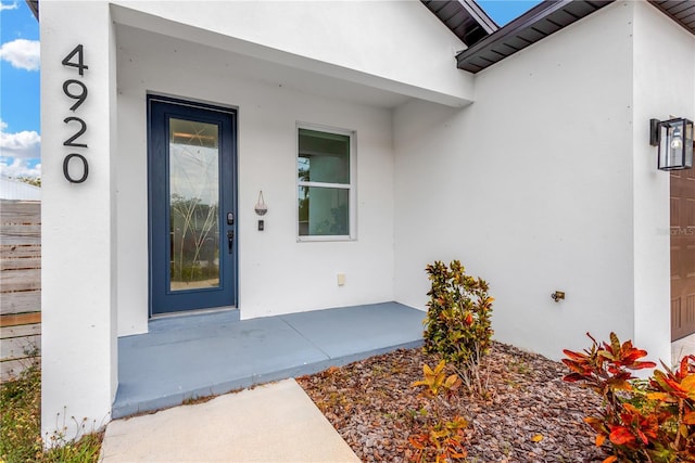 view of doorway to property