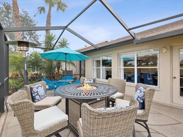 view of sunroom