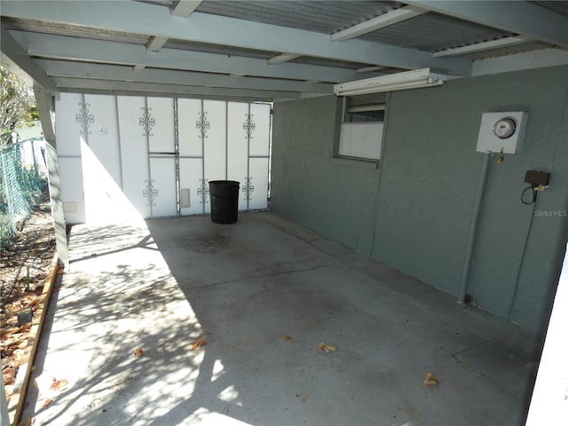 view of patio with a carport