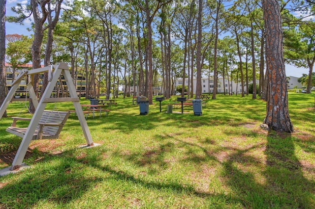 view of yard featuring a playground