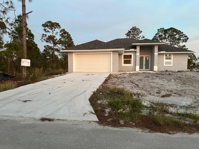 view of front of house featuring a garage