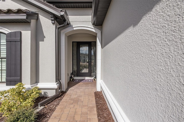 view of doorway to property