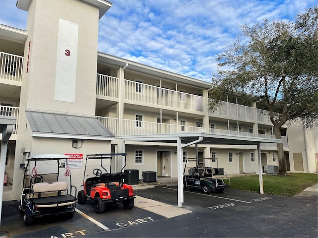 view of property with central AC unit