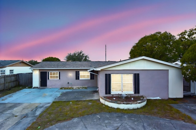 view of ranch-style home