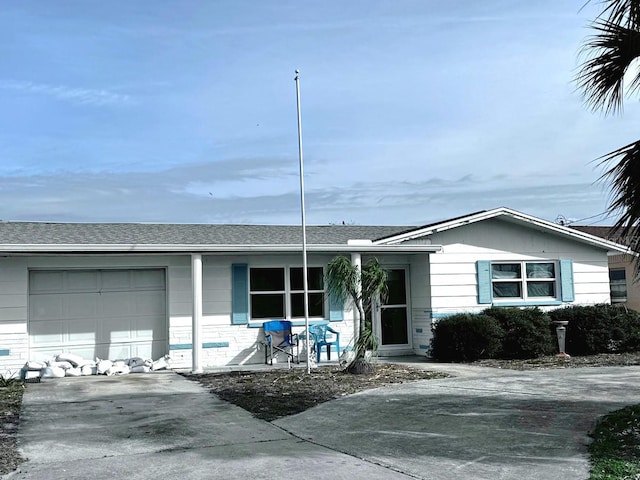 ranch-style house with a garage