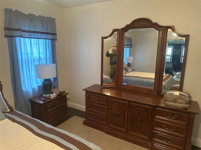 view of tiled bedroom