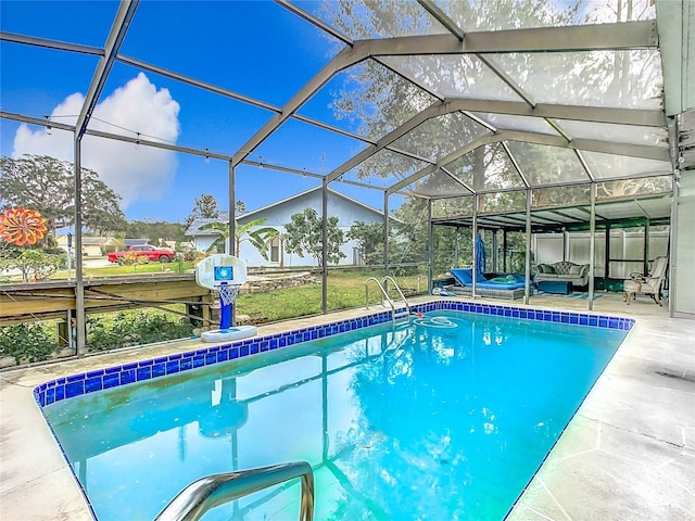 12529 Shadow Ridge Blvd, Hudson, FL 34669 - swimming pool featuring a patio area and a lanai