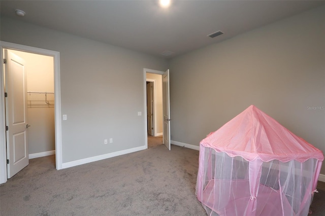 interior space featuring carpet flooring