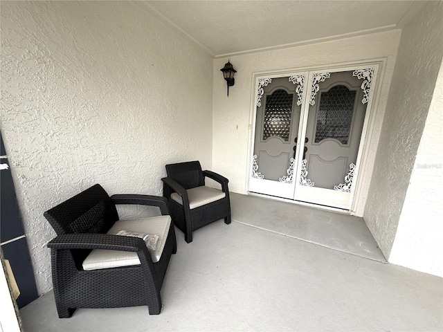 view of patio / terrace featuring french doors