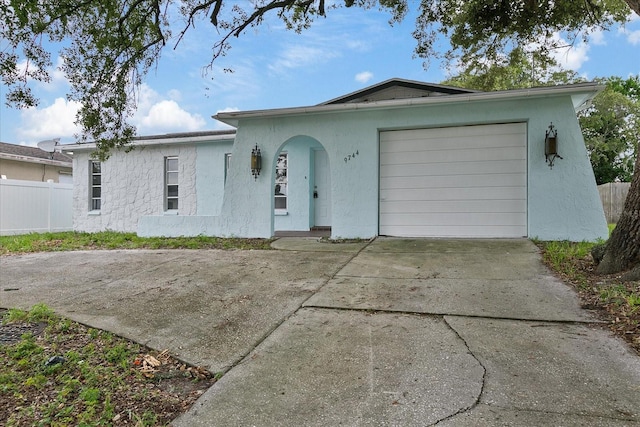 ranch-style house with a garage