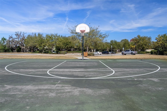 view of basketball court with community basketball court