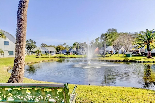 view of water feature