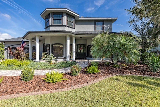 view of front of home with covered porch