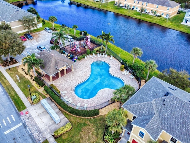 2775 Revolution St Unit 103, Melbourne, FL 32935 - birds eye view of property featuring a water view