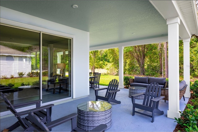 view of patio / terrace with outdoor lounge area