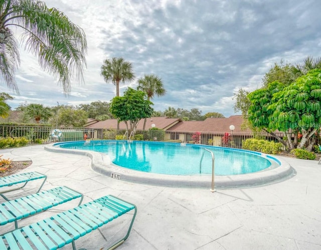 view of pool featuring a patio area