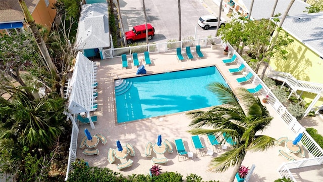 view of pool featuring a patio area