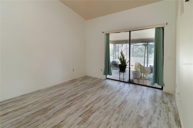 empty room featuring light hardwood / wood-style floors