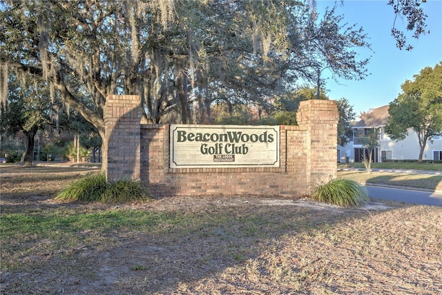 view of community sign