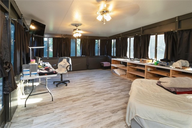 bedroom featuring light hardwood / wood-style flooring