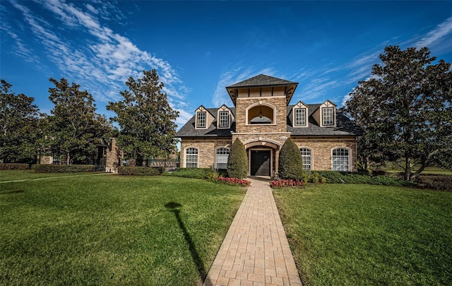 view of front of house featuring a front yard