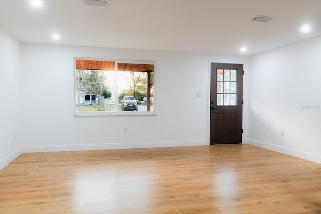 entryway with light wood-type flooring