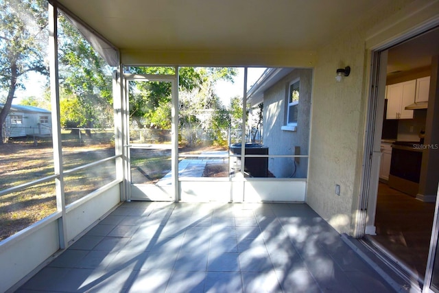 view of sunroom / solarium