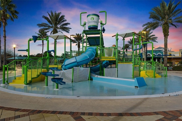 view of playground at dusk