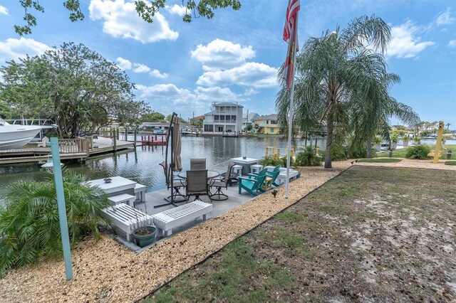 14124 Kulig Ct, Hudson, FL 34667 - dock area featuring a water view
