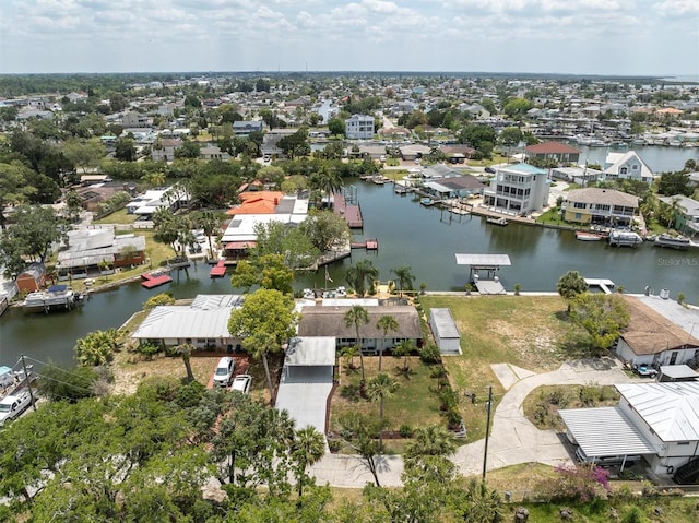14124 Kulig Ct, Hudson, FL 34667 - birds eye view of property featuring a water view and a residential view