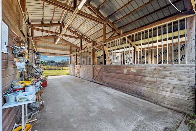 view of horse barn