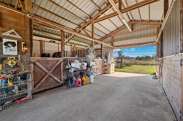 view of horse barn