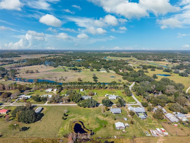 bird's eye view with a rural view