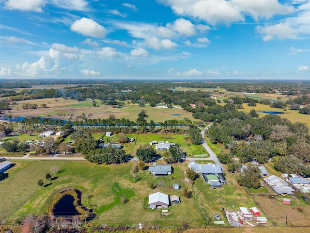 bird's eye view with a rural view