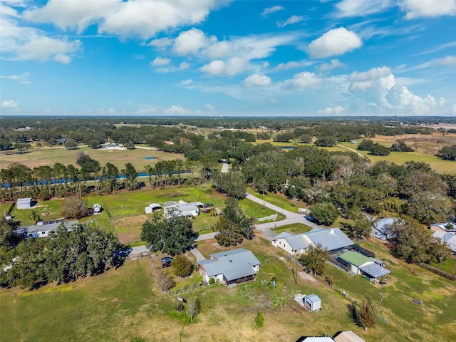 drone / aerial view with a rural view