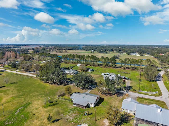 drone / aerial view featuring a rural view