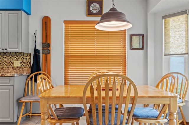 view of dining space