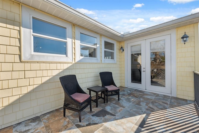 view of patio with french doors