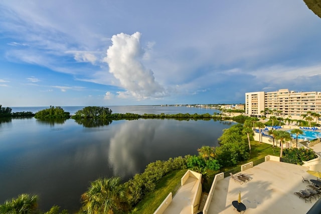 view of water feature