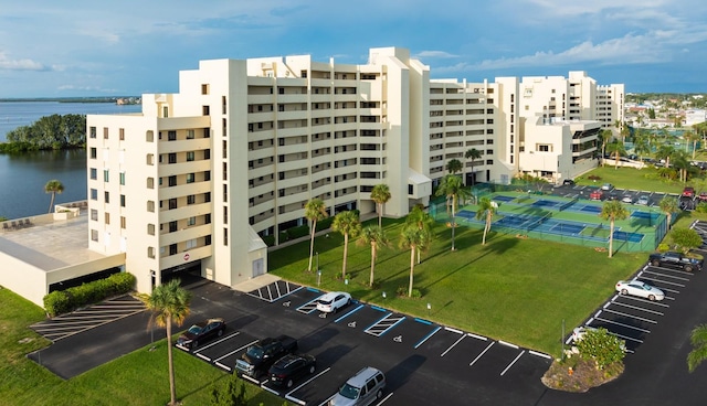 view of property with a water view