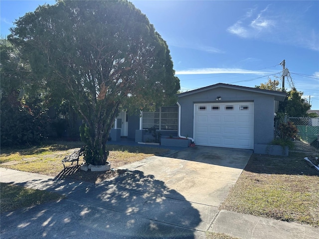 view of front facade with a garage